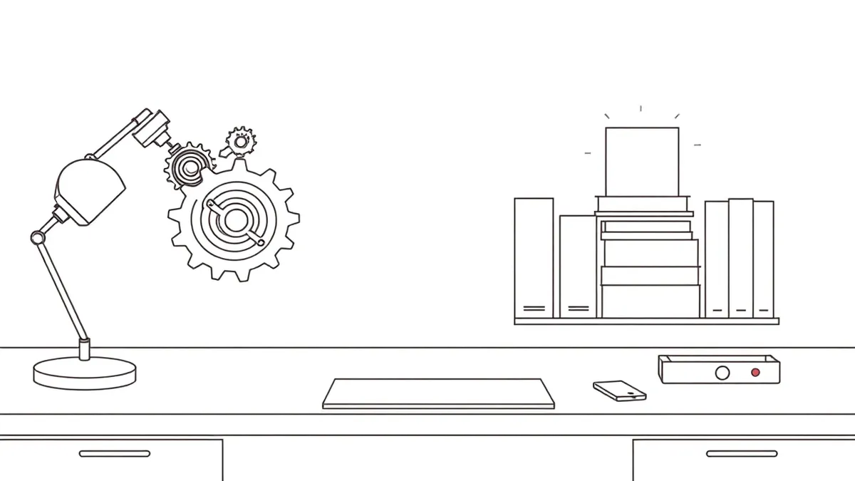 Illustration: A split illustration shows two distinct mechanisms on a clean white desk.